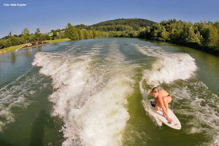 Wakesurfen am Salmsee