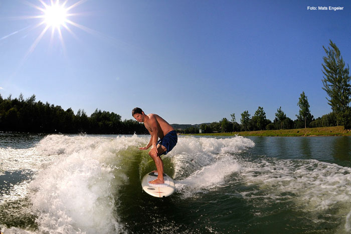 Wakesurfen am Salmsee