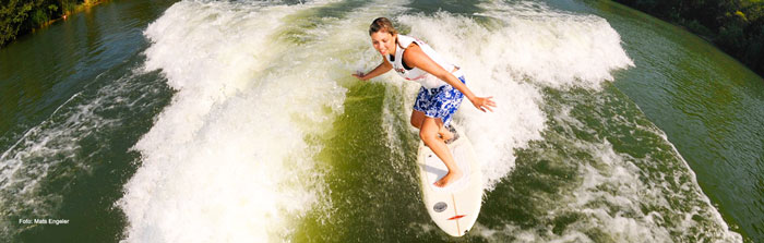 Wakesurfen am Salmsee