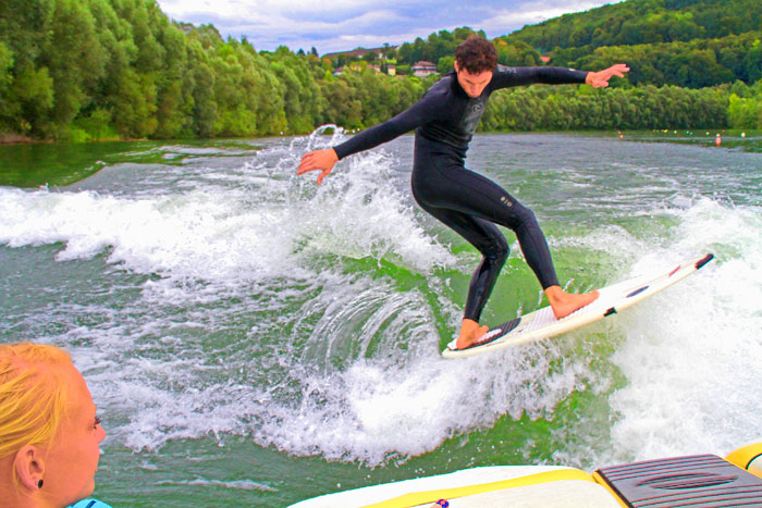 Wakesurfen am Salmsee