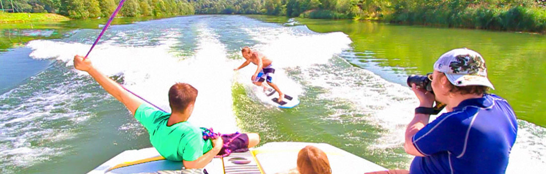 Wakesurfen am Salmsee